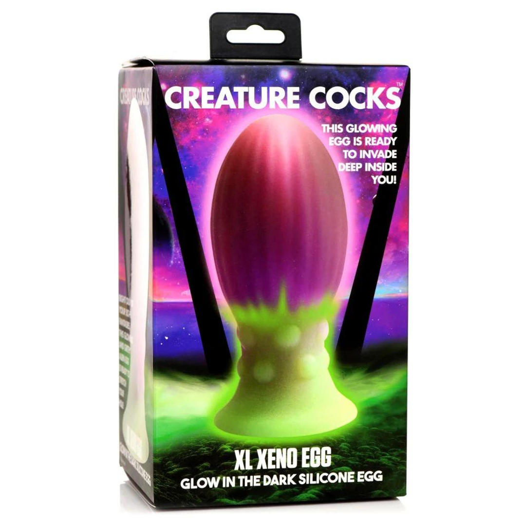 Xeno Egg - Glow in the Dark - Silikon-Ei - XL - Pink