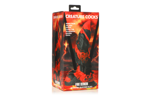 Fire Demon - Monster Silicone Dildo - Red/Black
