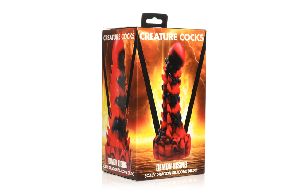 Demon Rising Dragon Dildo Red/Black 14.8 cm - Silicone