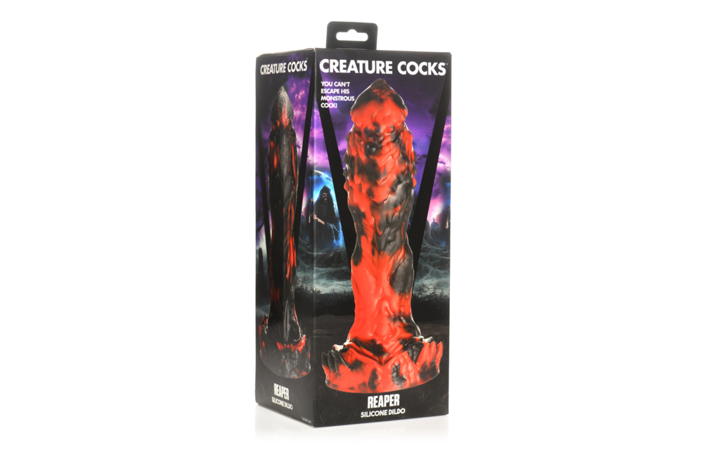 Magere Hein Silikon-Dildo 24 cm – Rot/Schwarz Genuss