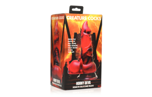 Geiler Teufel Dämon Silikon-Dildo Rot 19 cm – Horny Devil