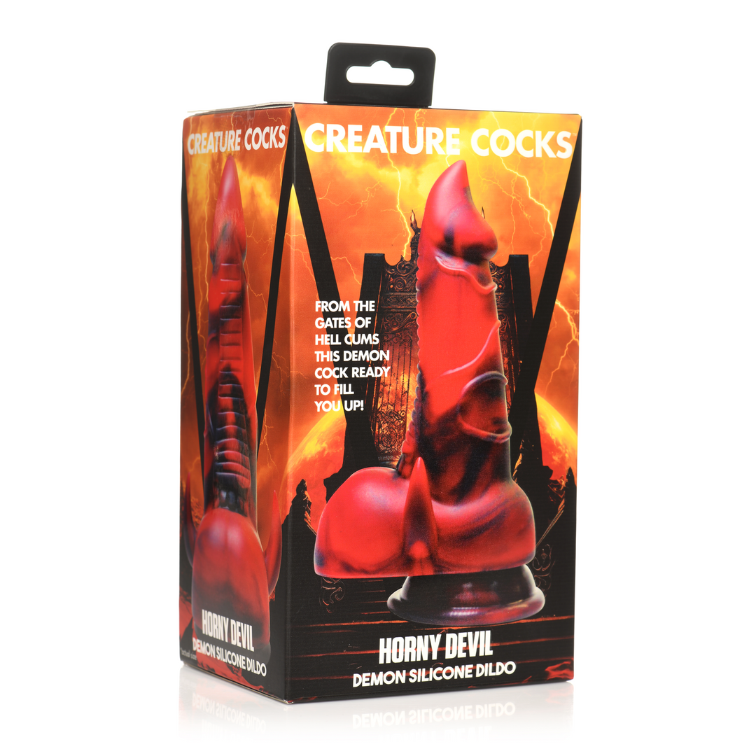 Geile Duivel - Demon Siliconen Dildo - Rood