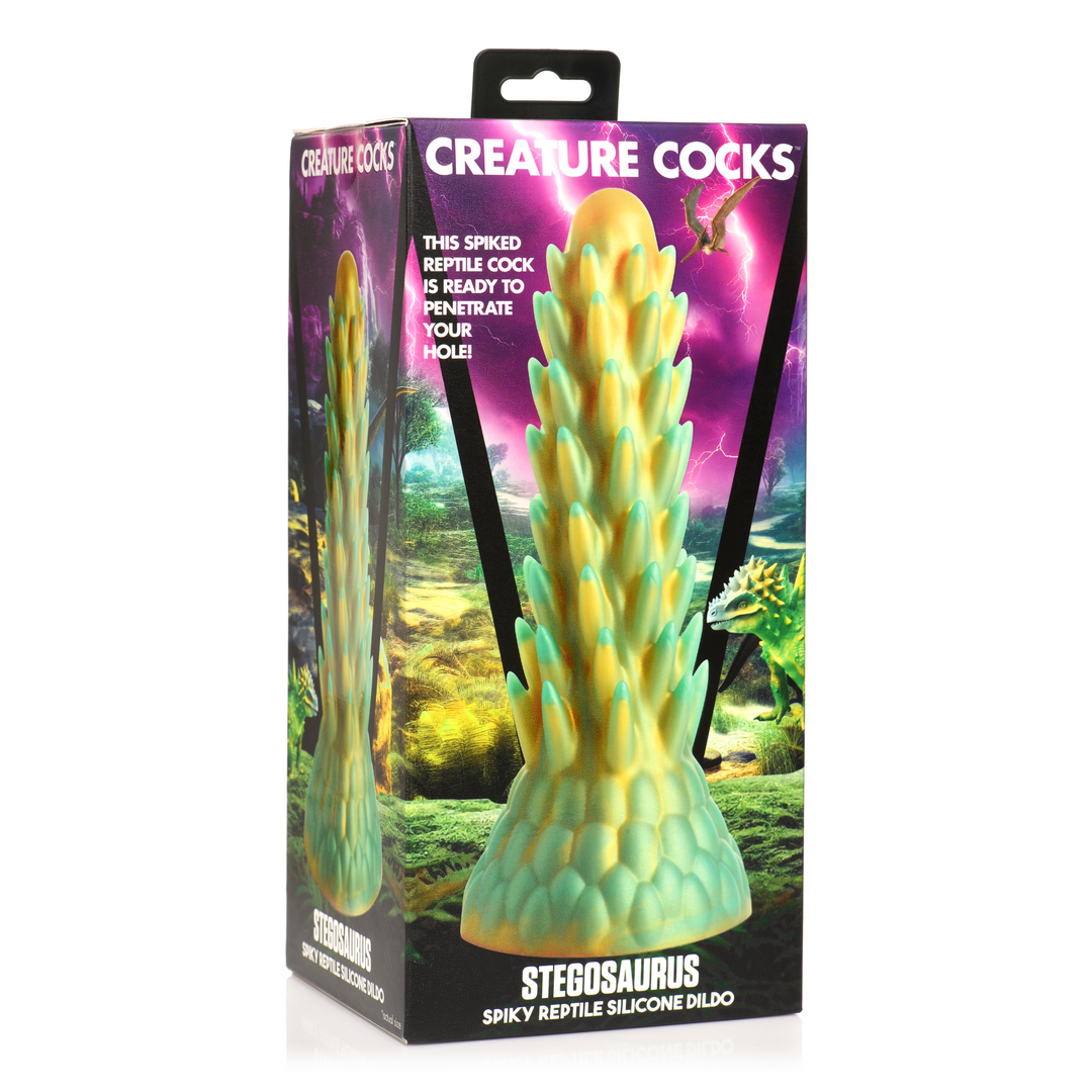 Stegosaurus Siliconen Dildo 19,5 cm - Stekels & Groen