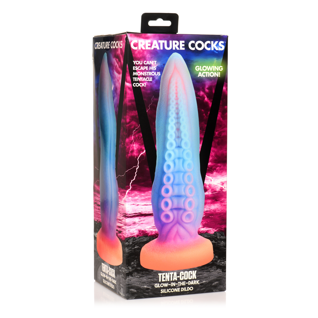 Tenta-Cock 25.4 cm - Silicone Glow-in-the-Dark Dildo