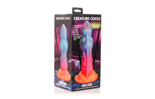Aqua Cock 19.3 cm - Luminous Silicone Dildo Glow-in-Dark