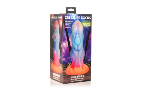 Alien Invader - Außerirdischer Glow-in-the-Dark Silikondildo