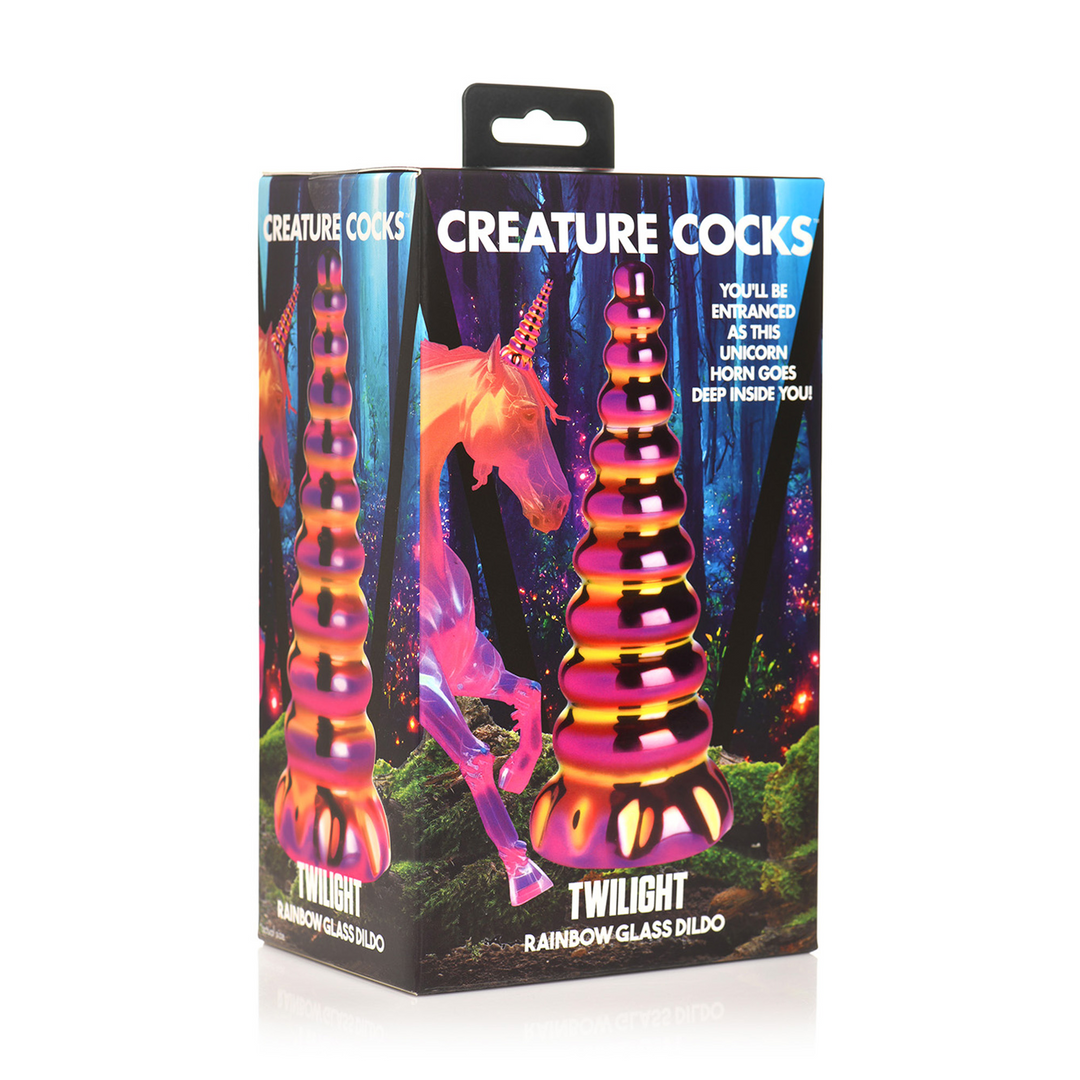 Schemering Regenboog Glazen Dildo 16 cm | Mystiek & Stijlvol