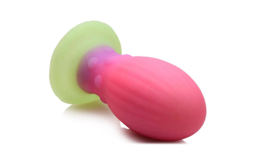 Xeno Ei 13,3 cm – Leuchtendes Silikon-Ei Rosa & Glow