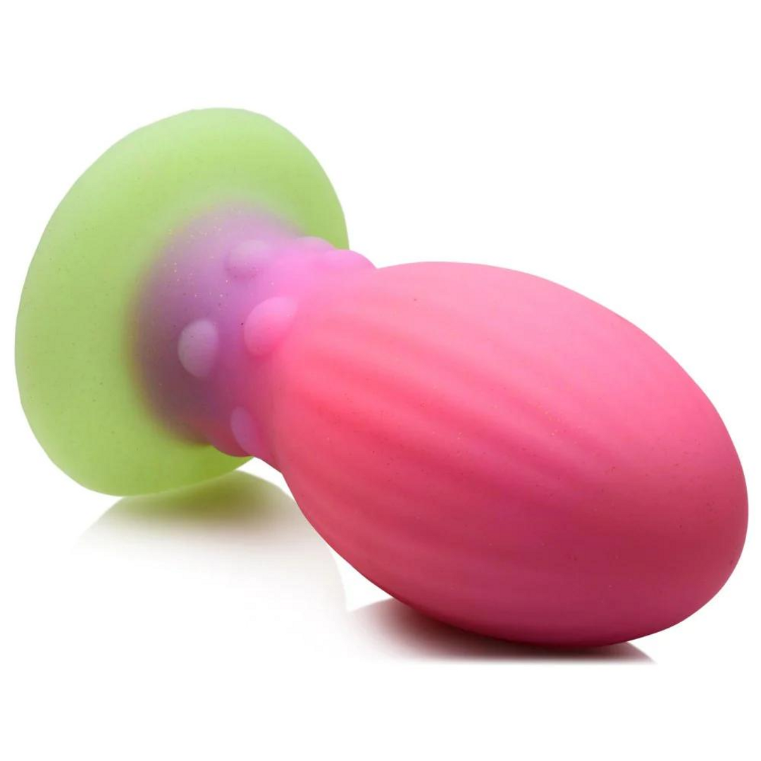 Xeno Egg XL Pink 17.5 cm – Luminous Silicone Egg Glow