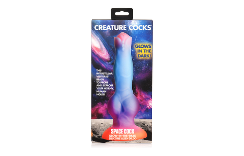 Space Cock Glow In The Dark Alien Dildo 21.6 cm – Silicone