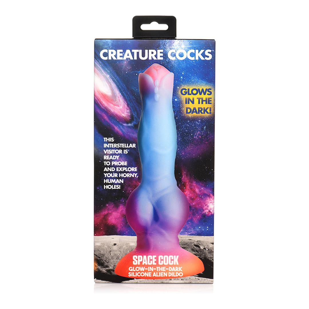 Space Cock Glow In The Dark Alien Dildo 21.6 cm – Silicone