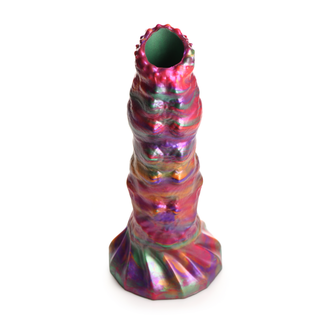 Larve - Silikon Legebohrer Dildo mit Eiern