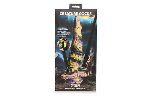 Cyclops Monster - Siliconen Dildo - Geel/Paars/Zwart
