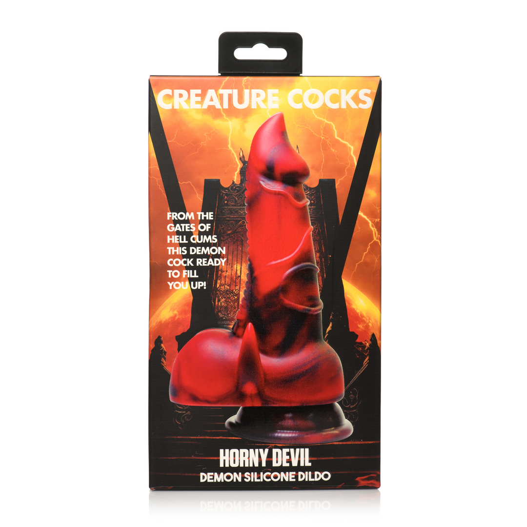 Geiler Teufel Dämon Silikon-Dildo Rot 19 cm – Horny Devil
