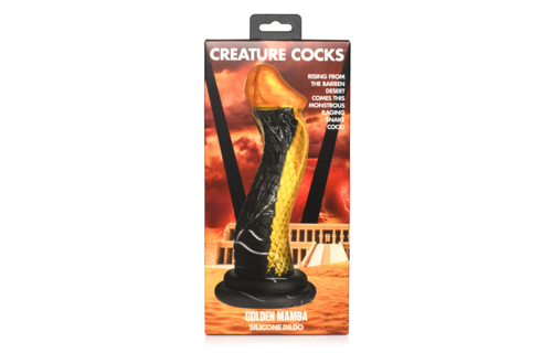 Goldene Schlange - Silikon-Dildo