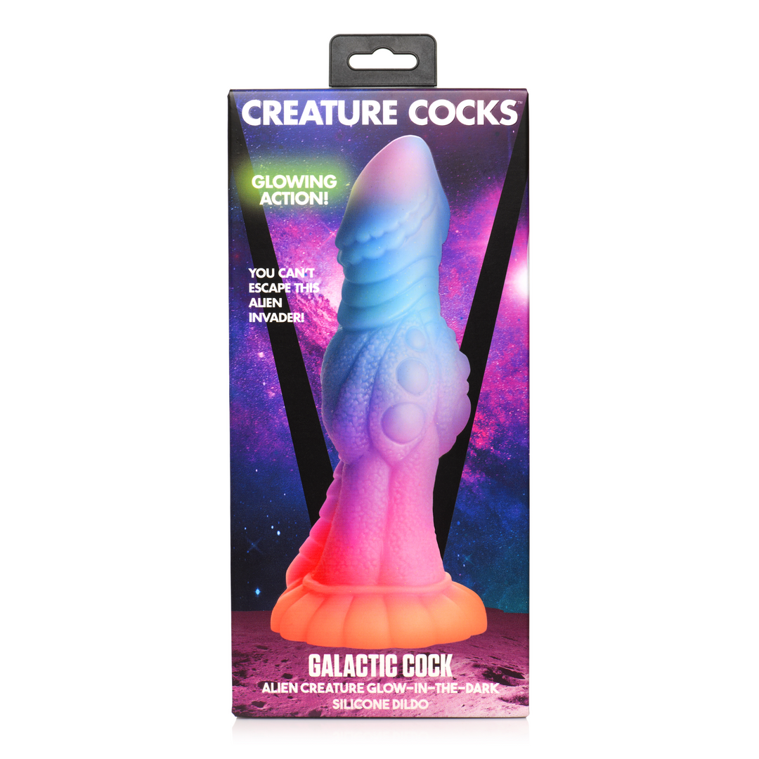 Galactic Cock 23 cm | Lichtgevende Siliconen Alien Dildo