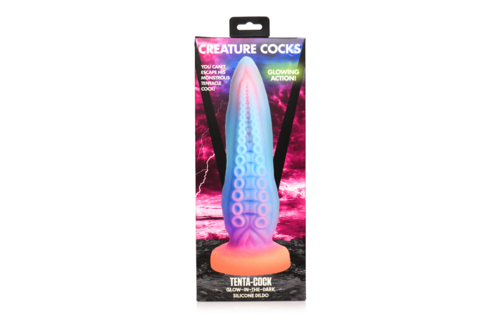 Tenta-Cock 25,4 cm - Siliconen Glow-in-the-Dark Dildo