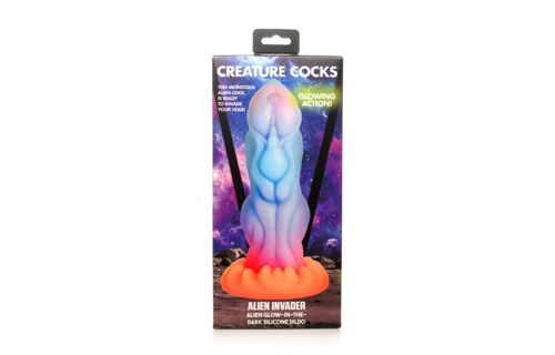 Alien Invader - Außerirdischer Glow-in-the-Dark Silikondildo