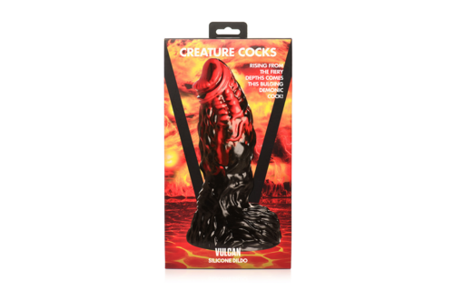 Vulcan - Silicone Dildo - Black/Red