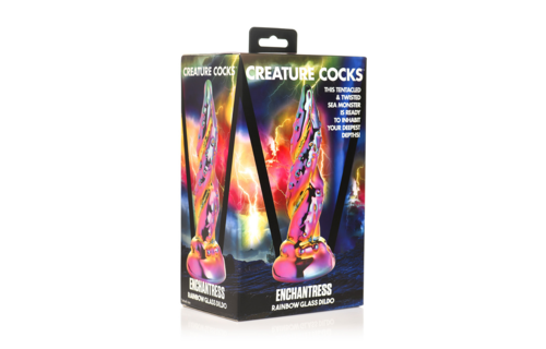 Tovenares Regenboog Glazen Dildo Kraken 16 cm | Topkwaliteit