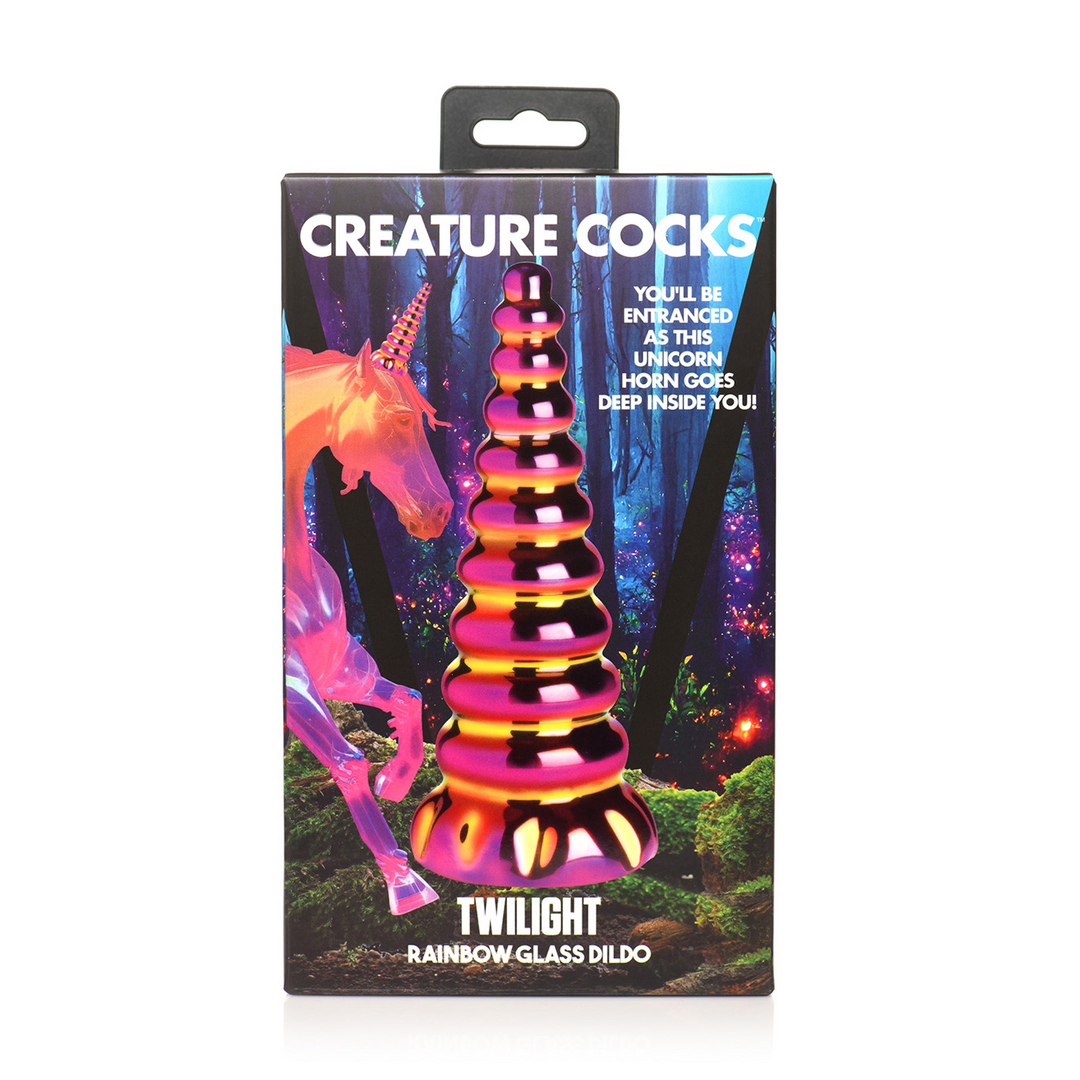 Schemering Regenboog Glazen Dildo 16 cm | Mystiek & Stijlvol