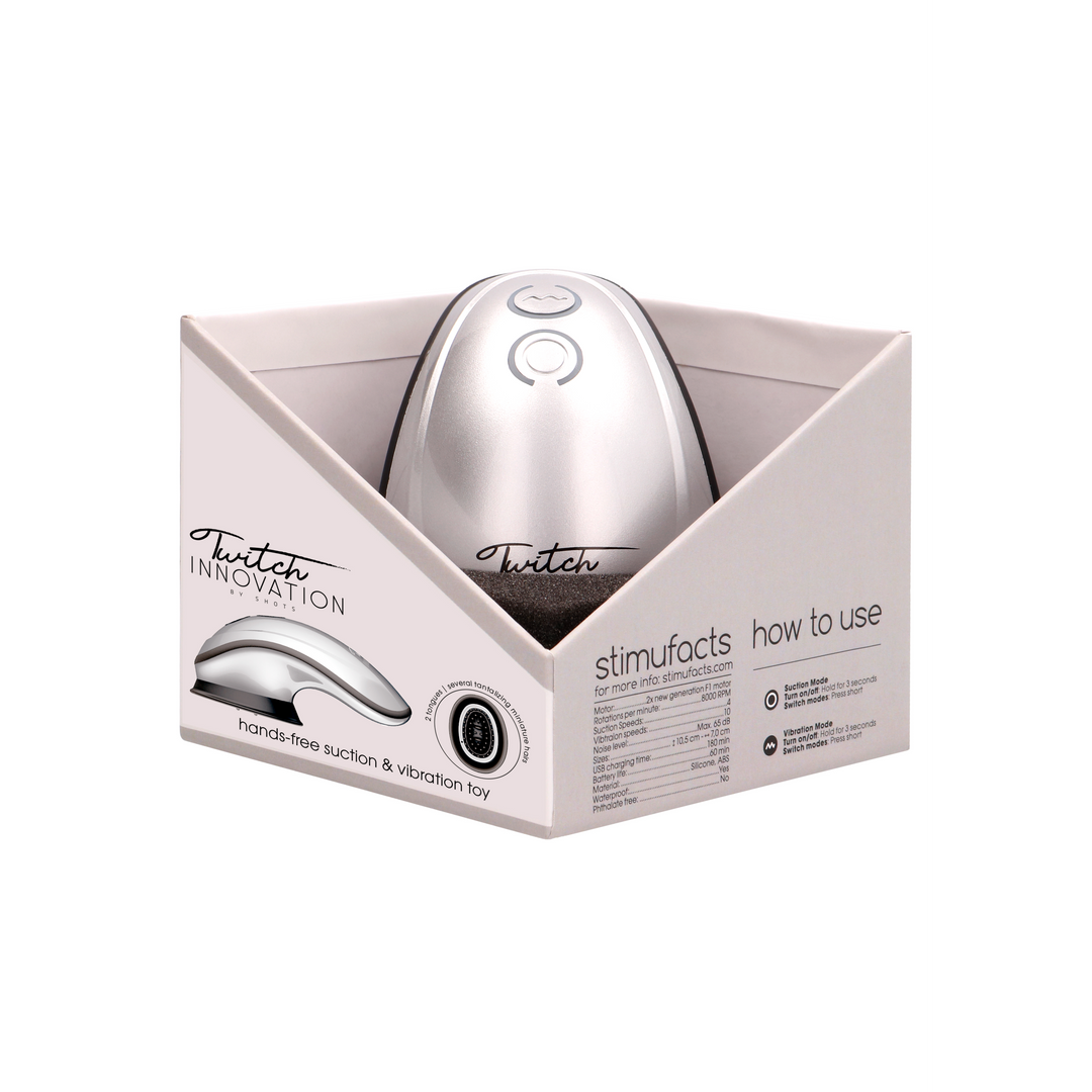 Twitch Hands-Free - Zuigende En Vibrerende Clitoris Stimulator Zilver