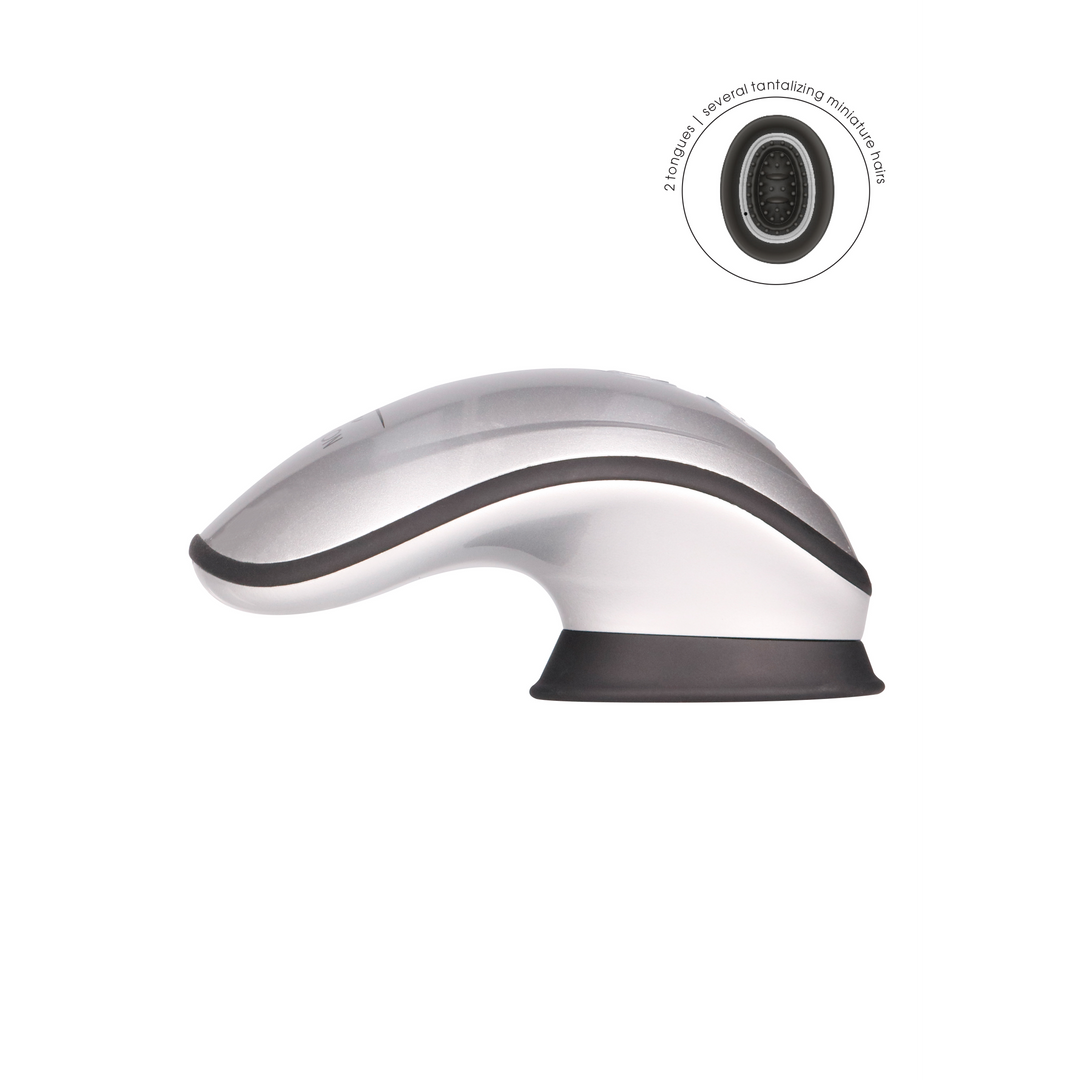 Twitch Hands-Free - Zuigende En Vibrerende Clitoris Stimulator Zilver