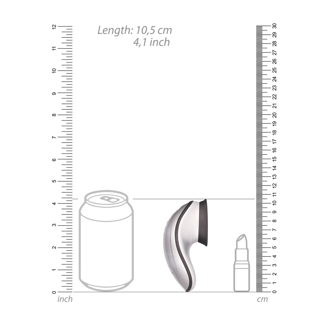Twitch Hands-Free - Sucking And Vibrating Clitoral Stimulator Silver