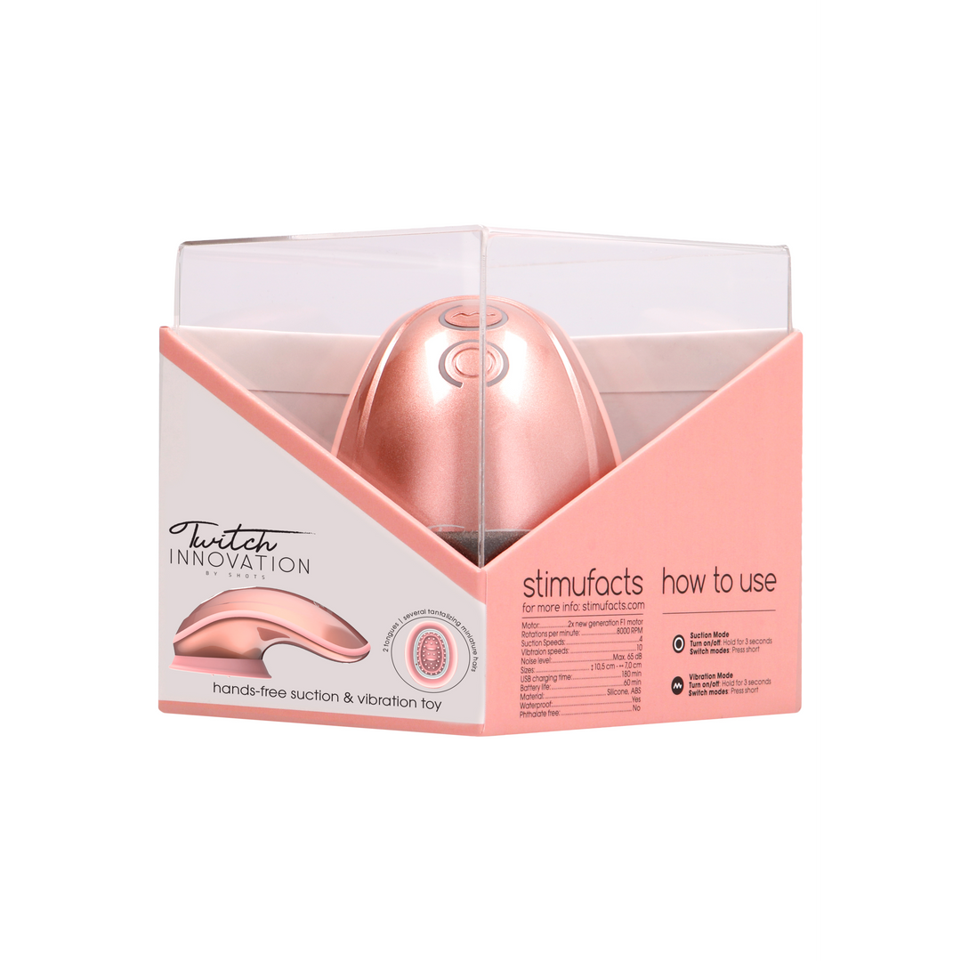 Twitch Hands-Free - Sucking And Vibrating Clitoral Stimulator Pink
