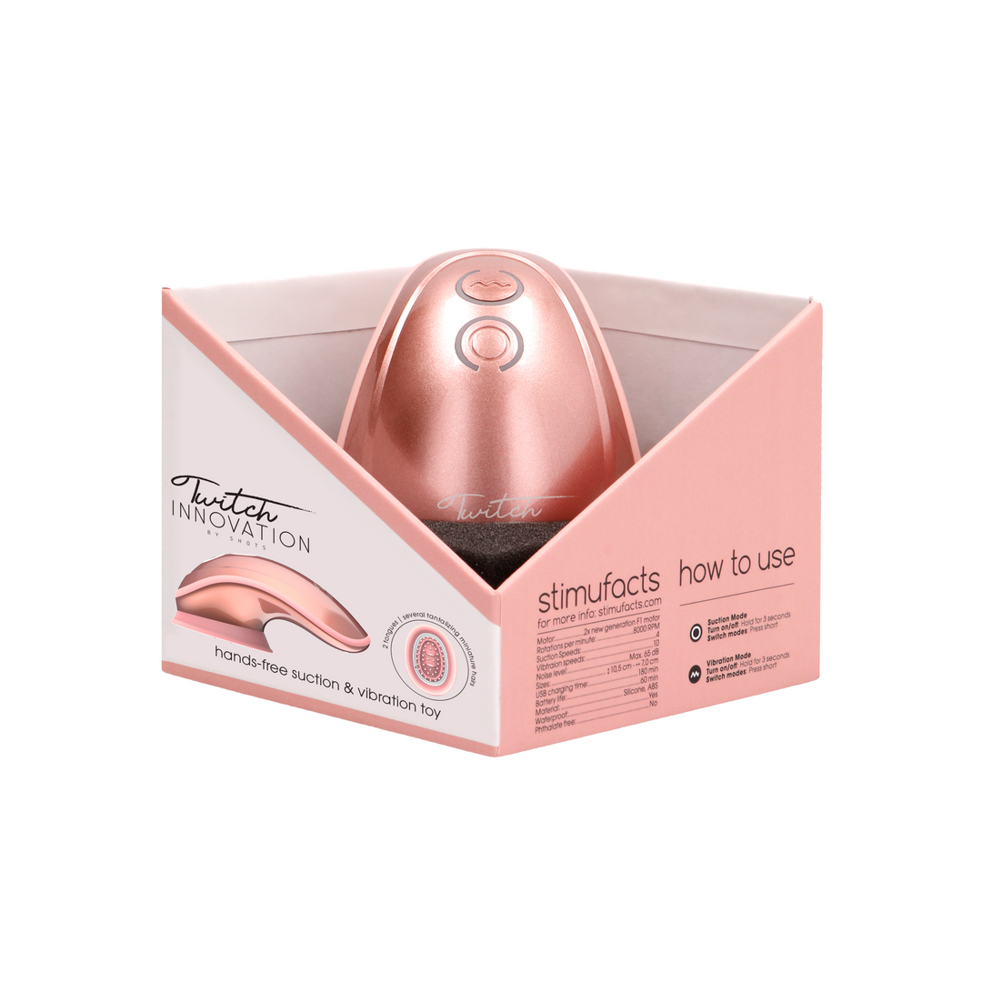 Twitch Hands-Free Clitoris Stimulator Roze – Zuigend & Vibrerend