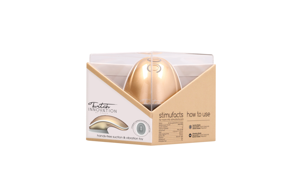 Twitch Hands-Free Klitorisstimulator Gold – Vibrierend & Saugend
