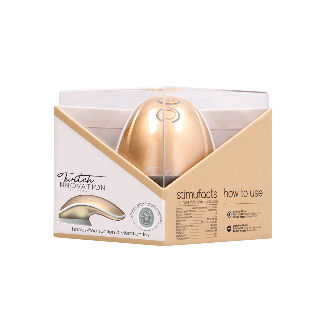 Twitch Hands-Free Clitoris Stimulator Gold – Vibrating & Sucking