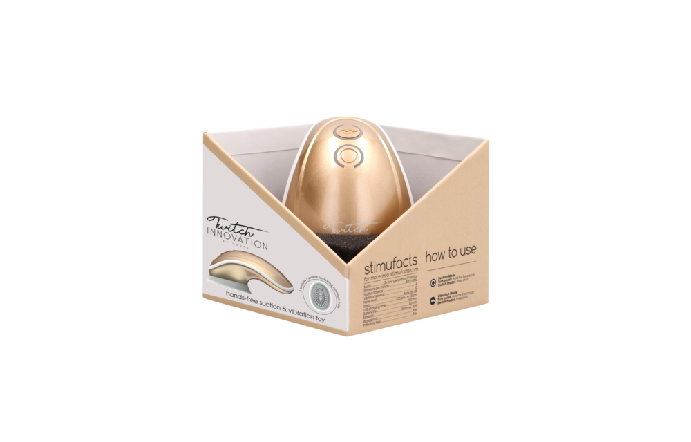 Twitch Hands-Free - Sucking And Vibrating Clitoral Stimulator Gold