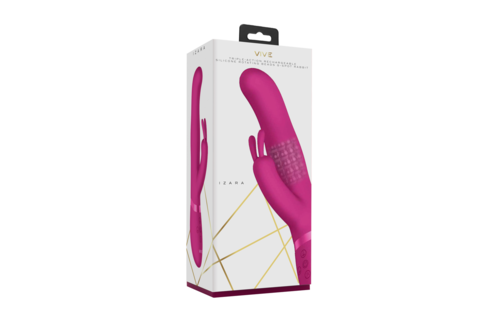 Izara - Rotating Beads Rabbit Vibrator - Rosa