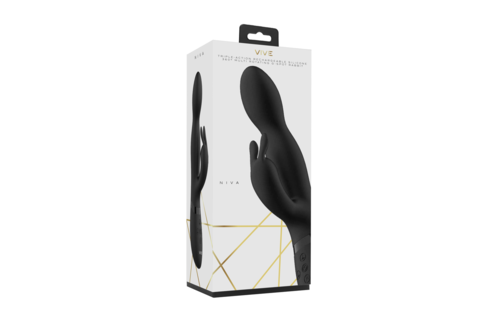 Niva Black Rotating Rabbit Vibrator – Ultimate Pleasure & Luxury