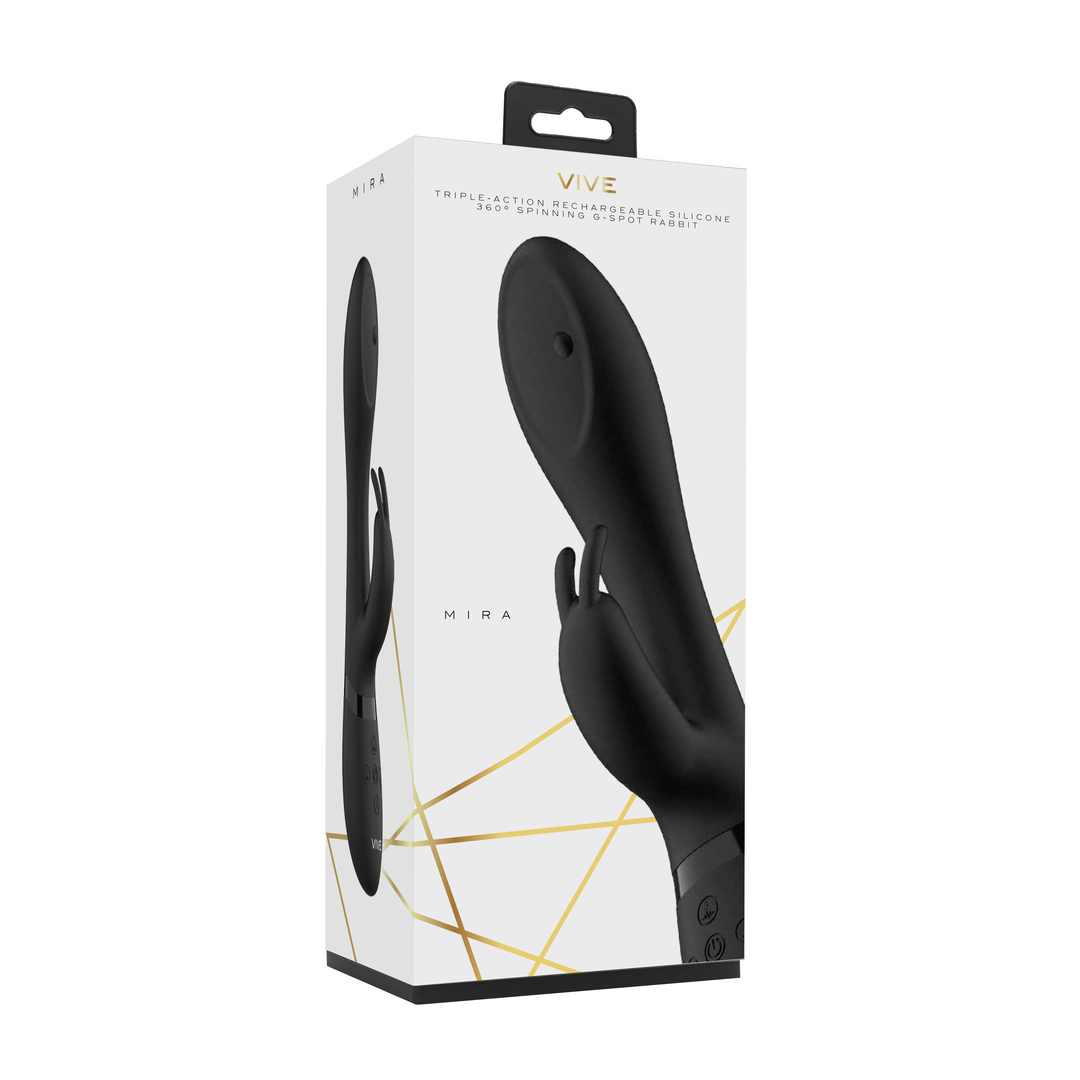 MIRA Spinning G-spot Rabbit Black | Luxury Rabbit Vibrator