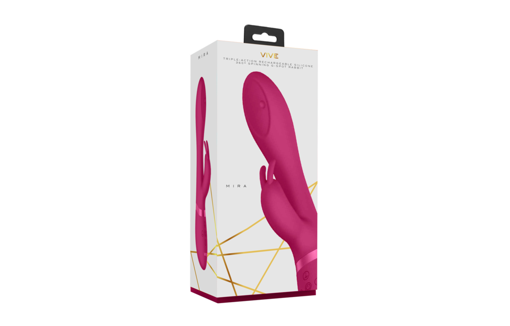 Mira Spinning G-spot Rabbit Roze | Luxe 10-functie Vibrator
