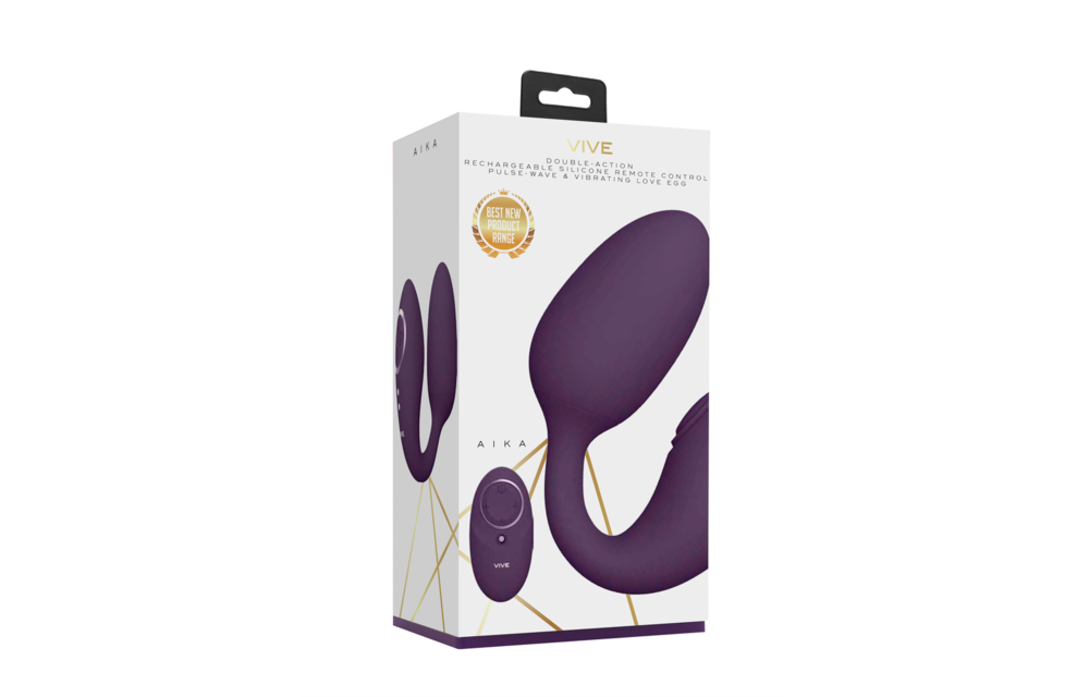 Aika Purple Vibrating Love Egg with Pulse-Wave Motor