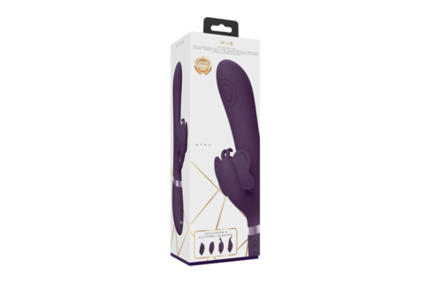Etsu - Luxury Vibrator with interchangeable clitoral sleeves - Purple