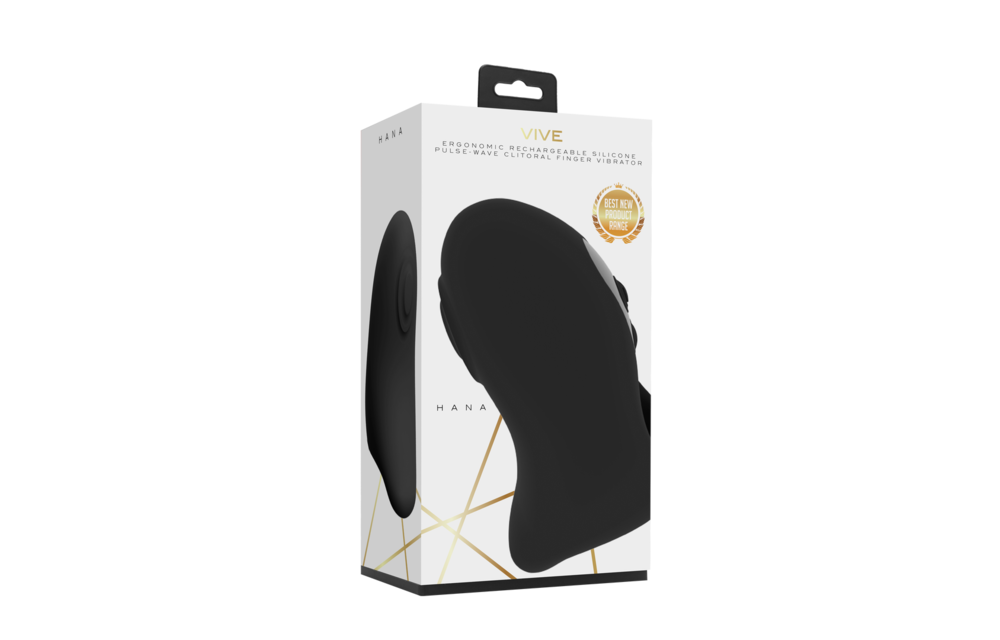 Hana Pulse Wave Vinger Vibrator - Krachtig & Waterdicht Zwart