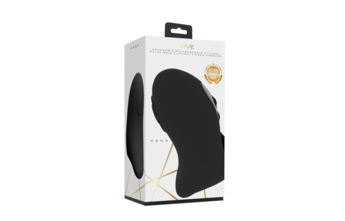 Hana Pulse Wave Fingervibrator – Leistungsstark & wasserdicht Schwarz