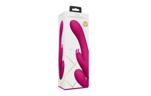 Suki - Vibrating Strapless Strap-on Rabbit - Rosa