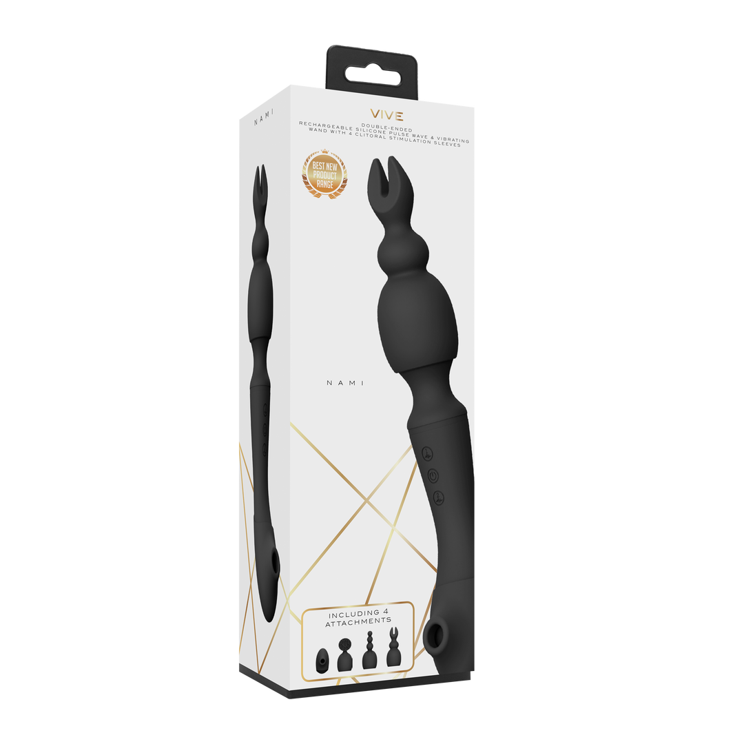 Nami - Pulse Wave Vibrating Wand - Schwarz