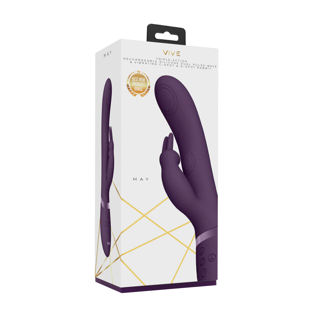 May - Luxury Vibrator with Pulsation - Purple
