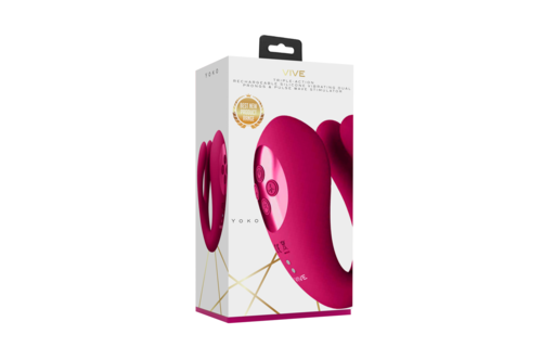 Yoko Triple Action Vibrator mit Klitoris Puls Welle - Rosa