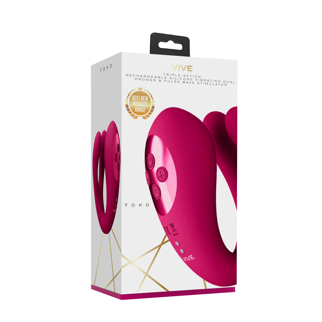 Yoko Triple Action Vibrator Roze - Krachtige Clitorale Puls