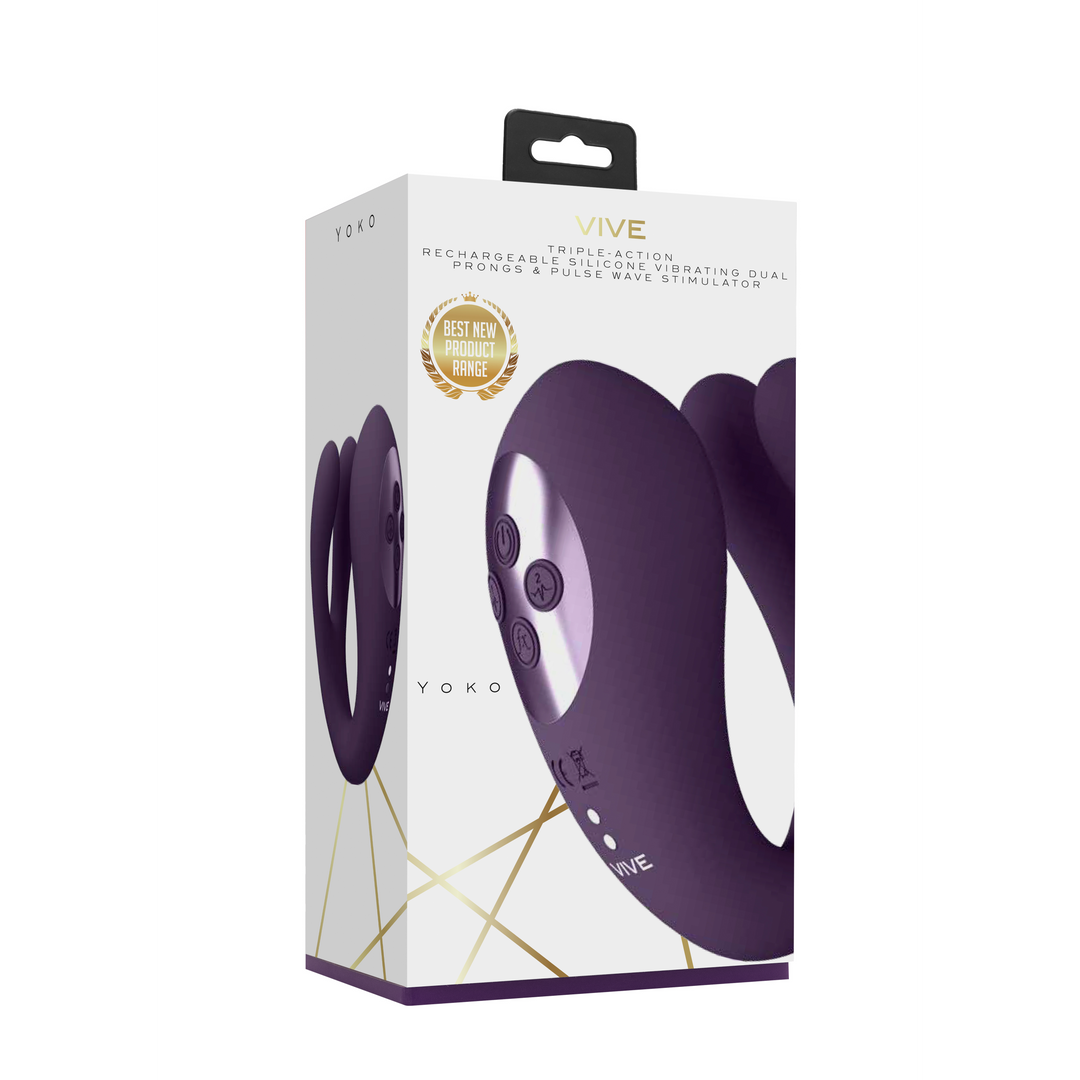 Yoko Triple Action Vibrator Lila – Kraftvolle klitorale Pulswelle