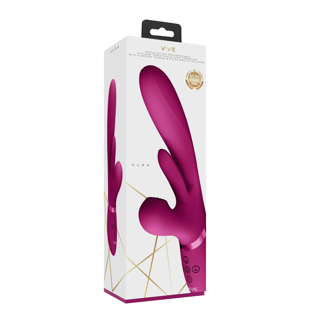 Kura G-Spot Vibrator Roze – Stotend, Puls & Flapperend