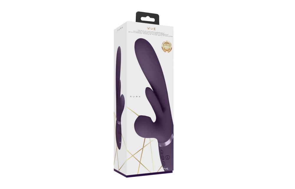 Kura G-Spot Vibrator Paars – Stotend, Flapperend & Pulse