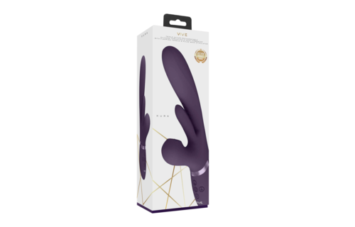Kura G-Spot Vibrator Paars – Stotend, Flapperend & Pulse